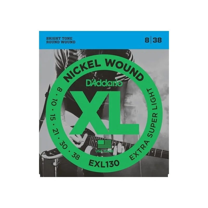 D'Addario EXL-130 Jeu Nickel Extra Super Light 08-38 D'Addario EXL-130 Jeu Nickel Extra Super Light 08-38