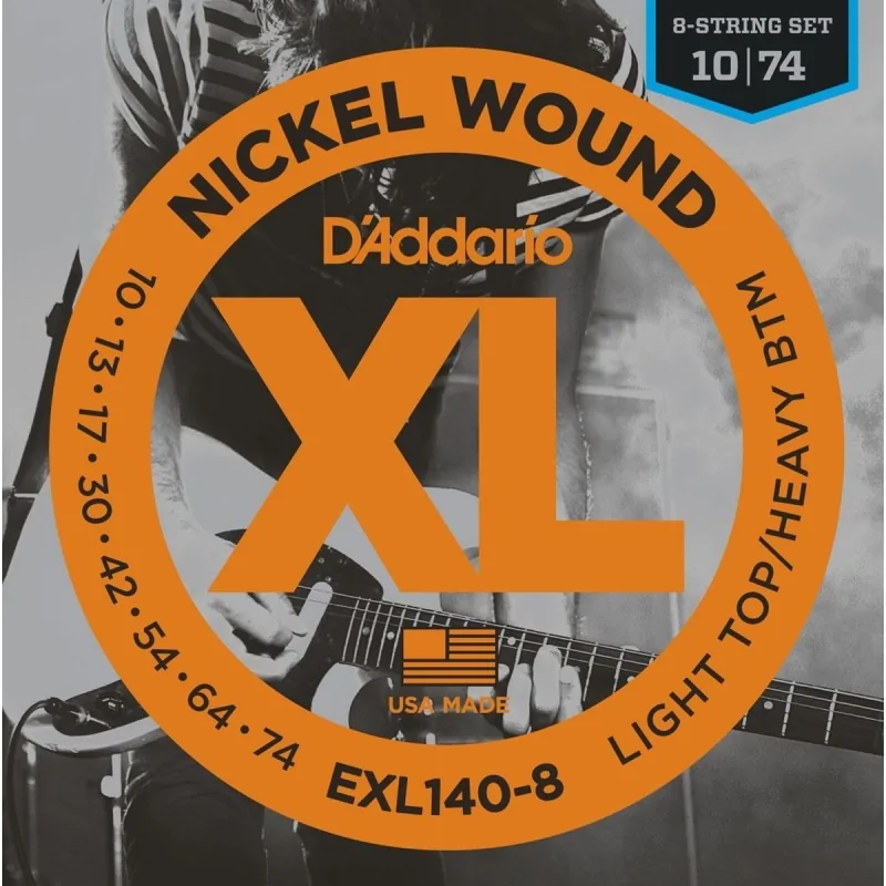 D'Addario EXL-110 Jeu Nickel Light Top-Heavy Bottom