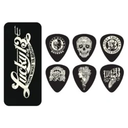 Dunlop Boite 6 Mediators Lucky 13 Dunlop Boite 6 Mediators Lucky 13