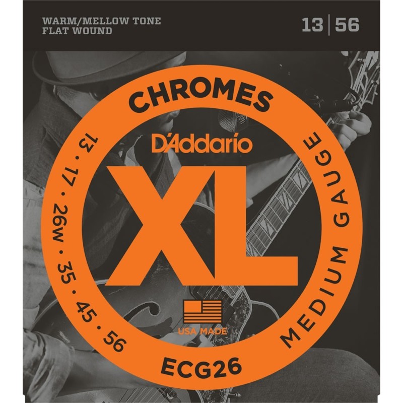 D'Addario ECG-26 Jeu Chrome 13/56