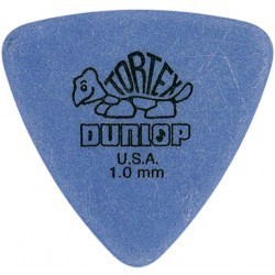 Dunlop 5 Médiators Tortex Triangle Dur Bleu