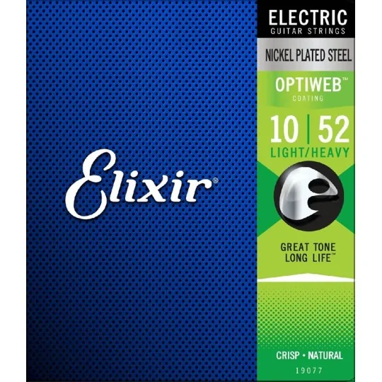 Elixir 19077 Light/Heavy 10-52 Optiweb Coating