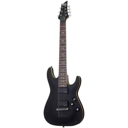 Schecter Demon 7 - Aged Black Satin - Guitares Metal - 7 & 8 Cordes