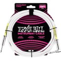 Ernie Ball Câble Ultraflex jacks droit et coudé, 3m - Blanc
