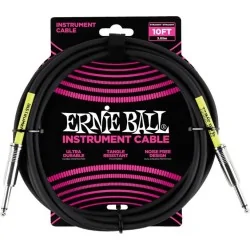 Ernie Ball Câble Ultraflex Jacks Droits 3m - Noir