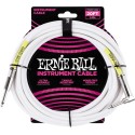 Ernie Ball Câble Ultraflex jacks droit et coudé, 6m - Blanc