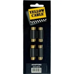 Yellow Cable Raccord 2 RCA Femelle / 2 RCA Femelle