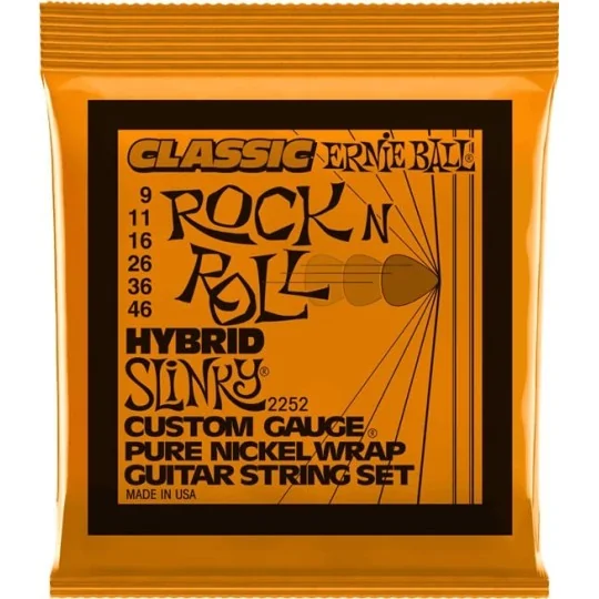 Ernie Ball 2252 Pure Nickel Hybrid Slinky 9-46