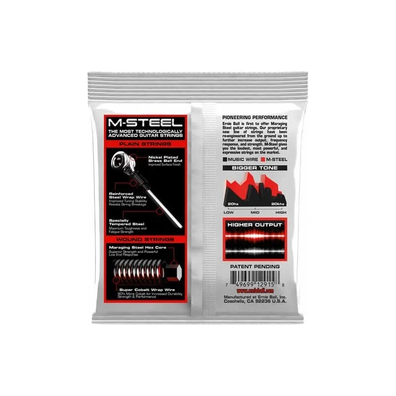 Ernie Ball Jeu M-Steel 10-52