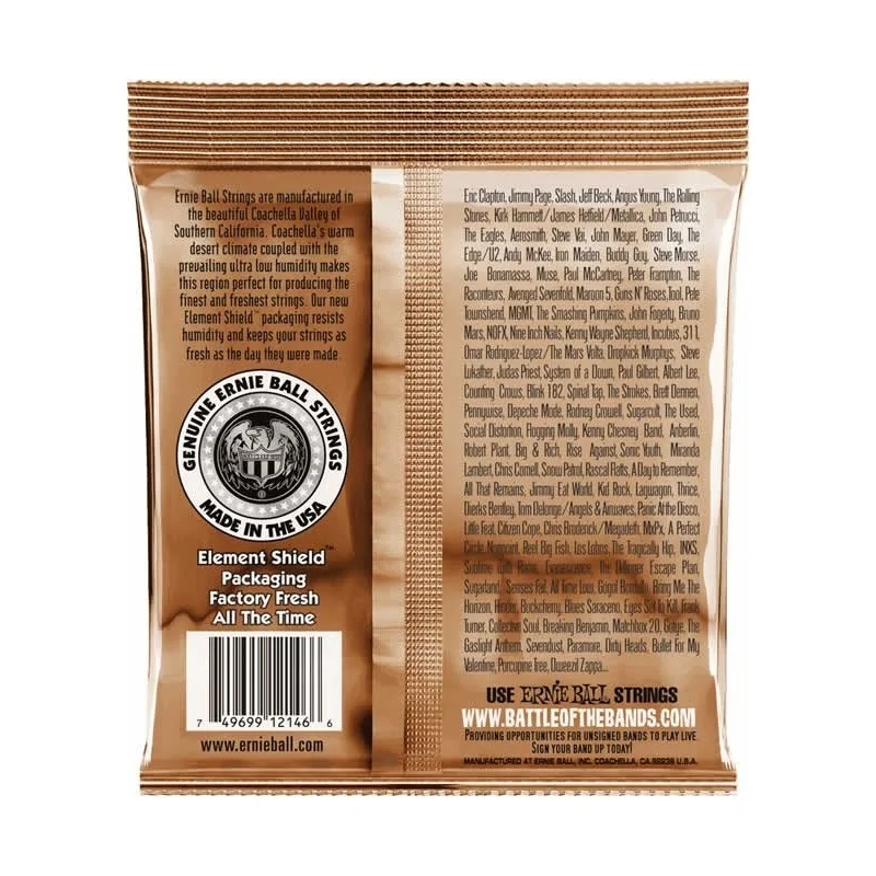 Ernie Ball Jeu Earthwood Acoustic Medium Light 12-54