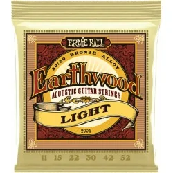 Ernie Ball Jeu de Cordes Earthwood Acoustic Light 11-52 Ernie Ball Jeu de Cordes Earthwood Acoustic Light 11-52