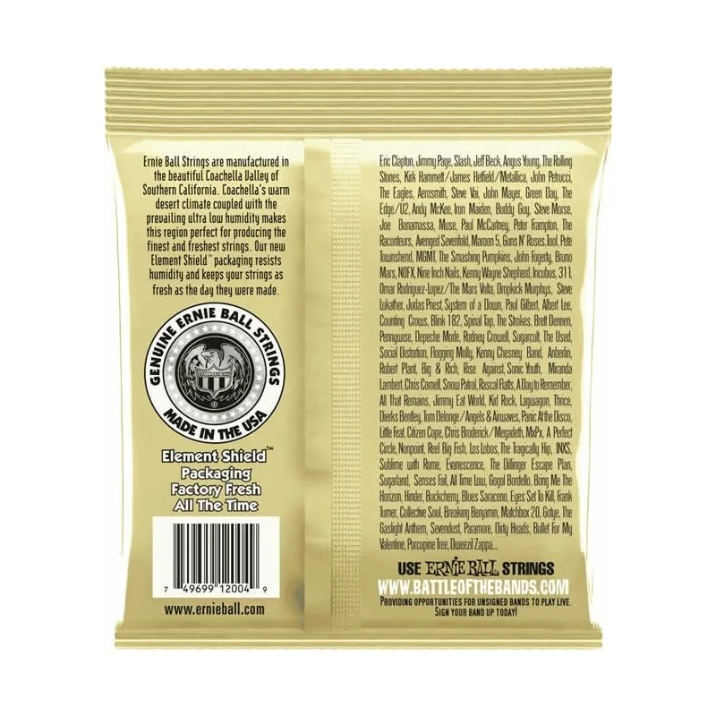 Ernie Ball Jeu de Cordes Earthwood Acoustic Light 11-52 Ernie Ball Jeu de Cordes Earthwood Acoustic Light 11-52