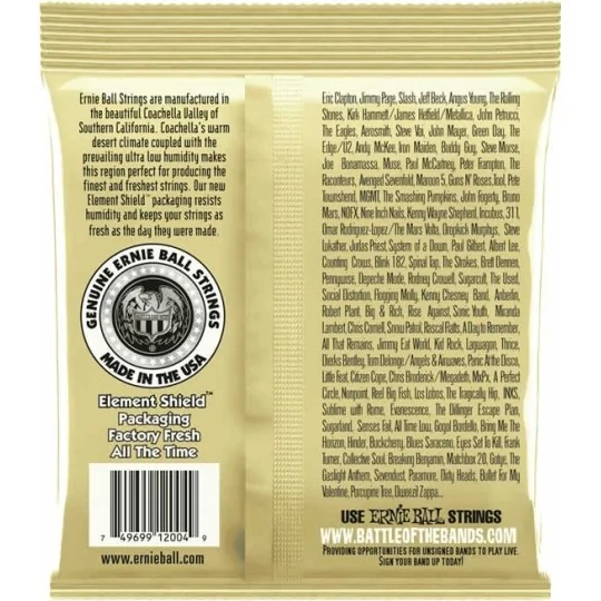 Ernie Ball Jeu de Cordes Earthwood Acoustic Light 11-52