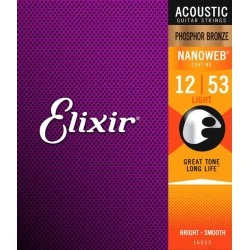Elixir 16052 Nanoweb Phosphor Bronze Light 12-16-24-32-42-53 Elixir 16052 Nanoweb Phosphor Bronze Light 12-16-24-32-42-53