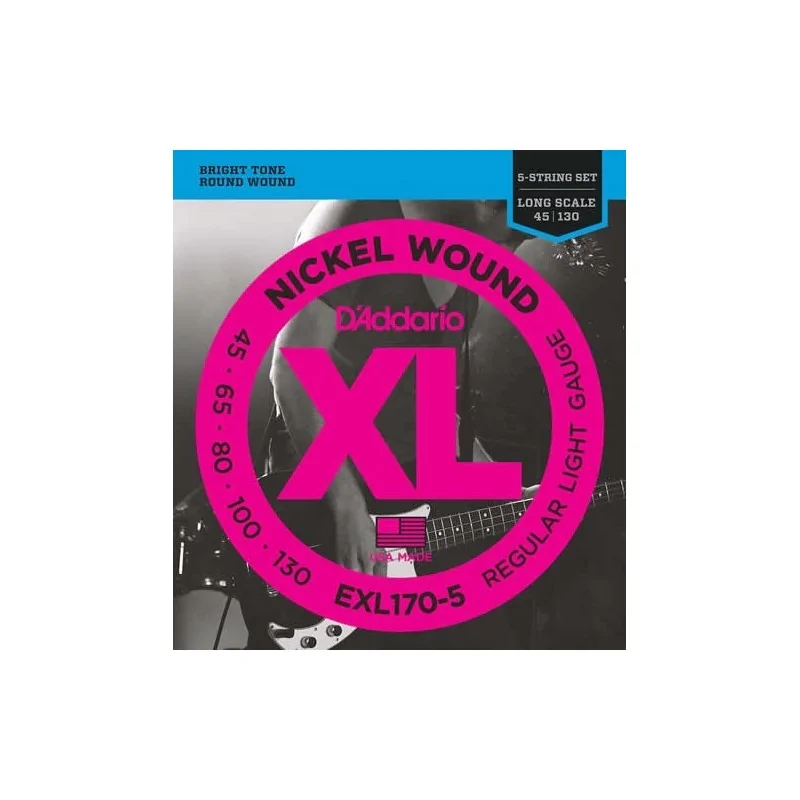 D'Addario Jeu 5 Cordes Nickel Soft Gauge D'Addario Jeu 5 Cordes Nickel Soft Gauge