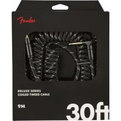 Fender Deluxe Coil Cable Black Tweed 9 Mètres Fender Deluxe Coil Cable Black Tweed 9 Mètres