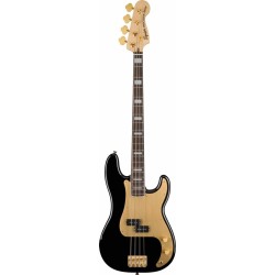 Squier 40th Anniv Precision Bass Gold Ed LRL Black