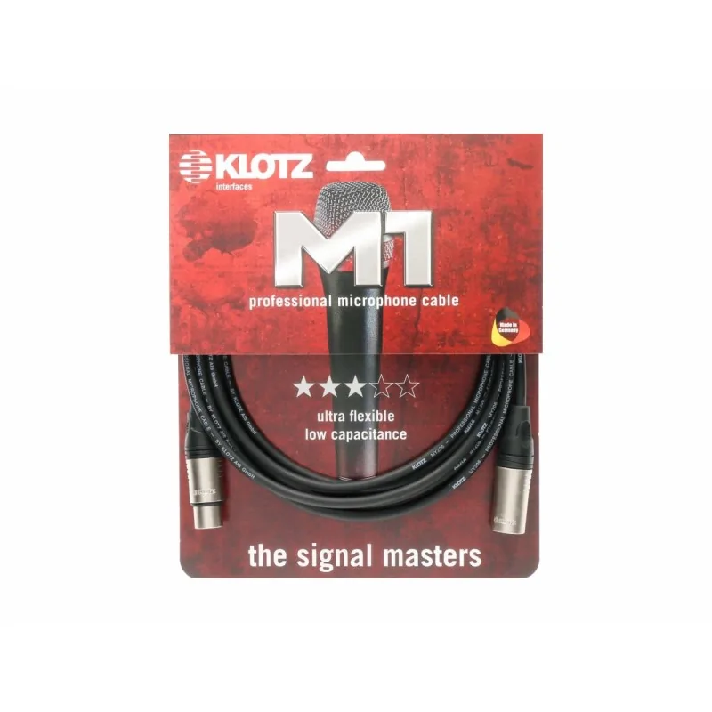 Klotz M-1 Microphone Câble 5m noir