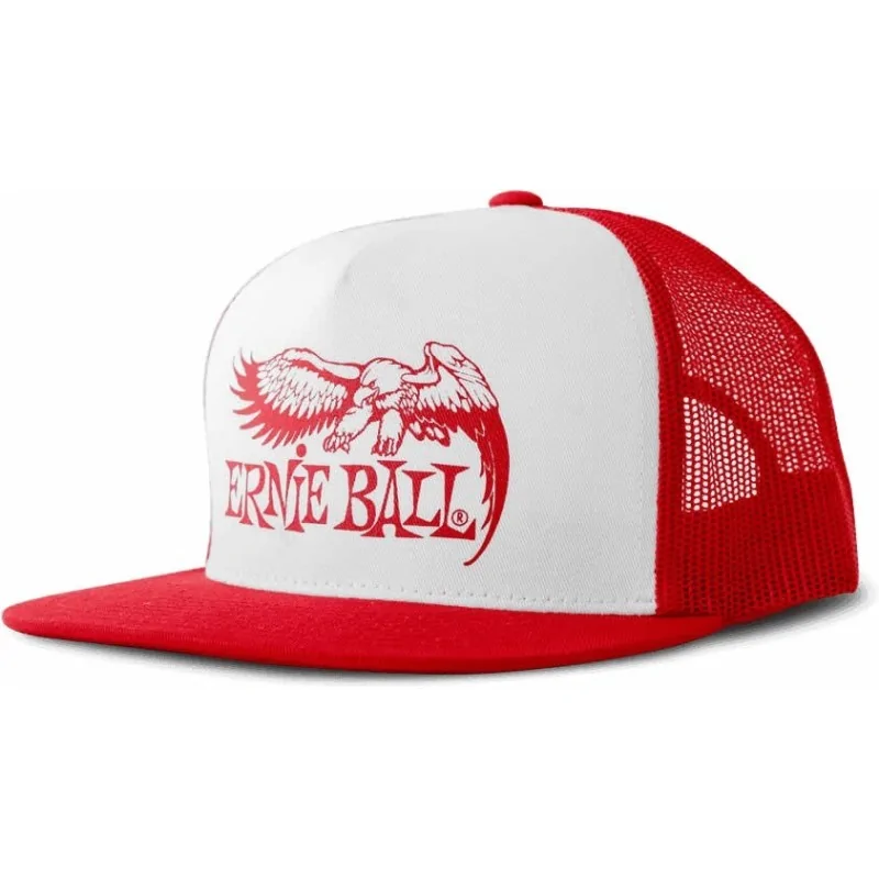 Ernie Ball Casquette Rouge Logo Aigle Blanc