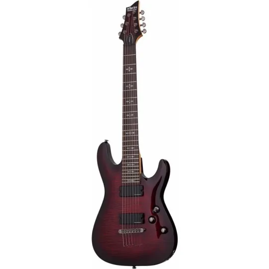 Schecter DEMON-7 FR Crimson Red Burst