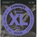 D'Addario ECG24 Jeu Chromes Flatwound Jazz Light