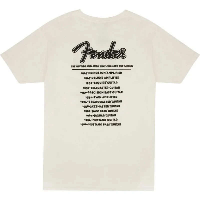 Fender World Tour T-Shirt Vintage White M Fender World Tour T-Shirt Vintage White M