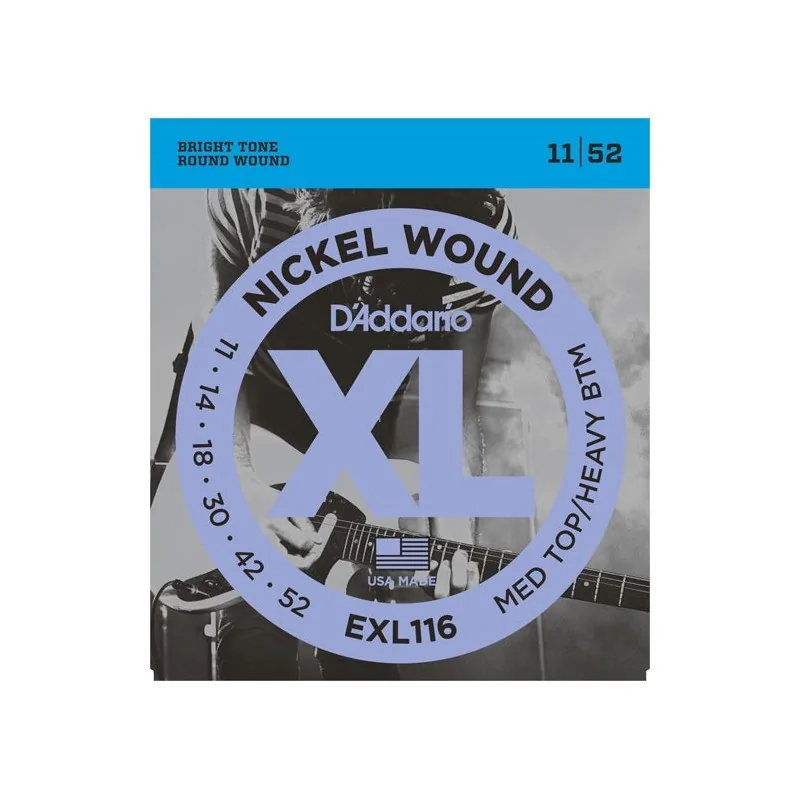 D'Addario EXL-116 Jeu Nickel Medium 11-52