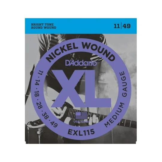 D'Addario EXL-115 Jeu Nickel Blues Jazz