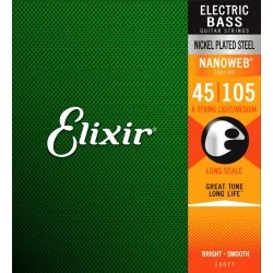 Elixir 14077 Jeu Nanoweb Bass M 45-105