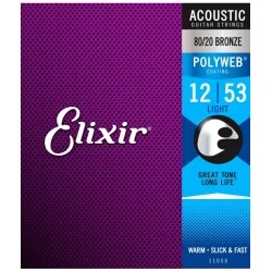 Elixir 11050 Jeu Polyweb Acoustique Light Elixir 11050 Jeu Polyweb Acoustique Light
