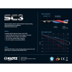 Klotz Câble Haut-Parleur 2m noir