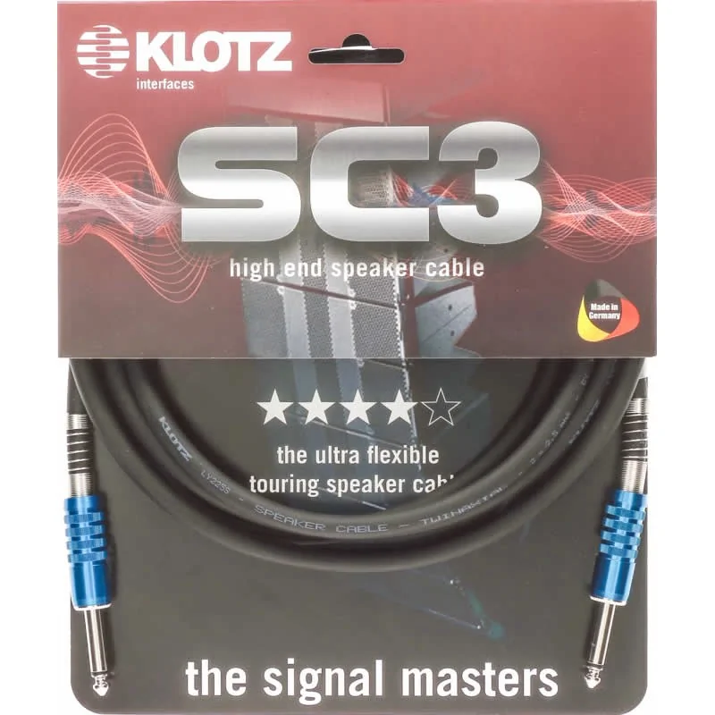 Klotz Câble Haut-Parleur 2m noir