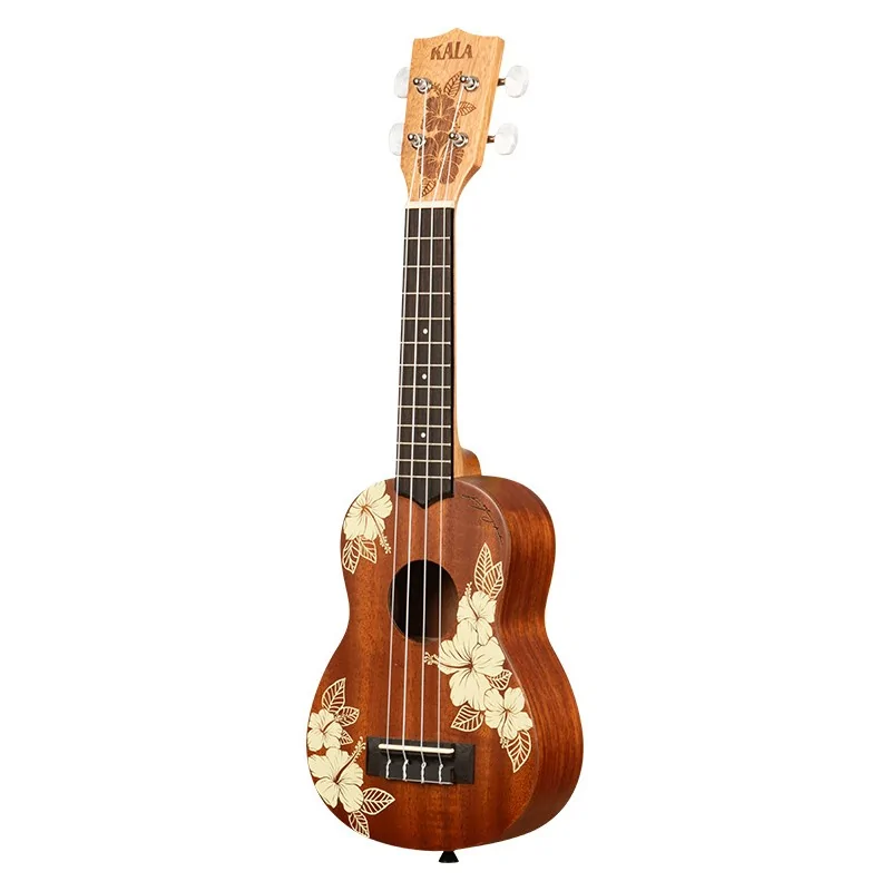 Kala Hibiscus Mahogany Soprano Ukulele