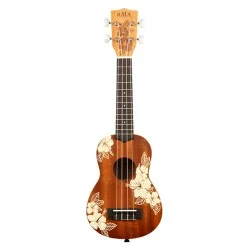 Kala Hibiscus Mahogany Soprano Ukulele