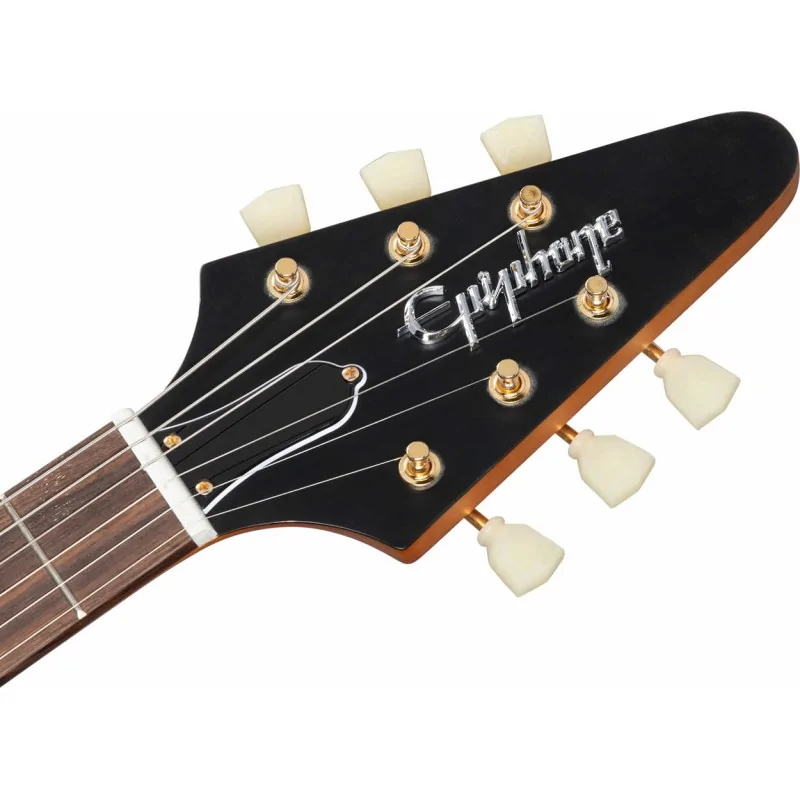 Epiphone 1958 Korina Flying V White Pickguard Aged Natural