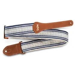 Taylor Academy Jacquard Leather Guitar Strap Blue