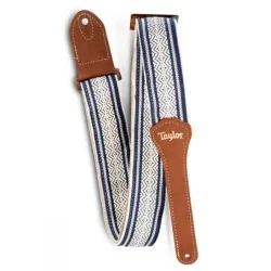 Taylor Academy Jacquard Leather Guitar Strap Blue