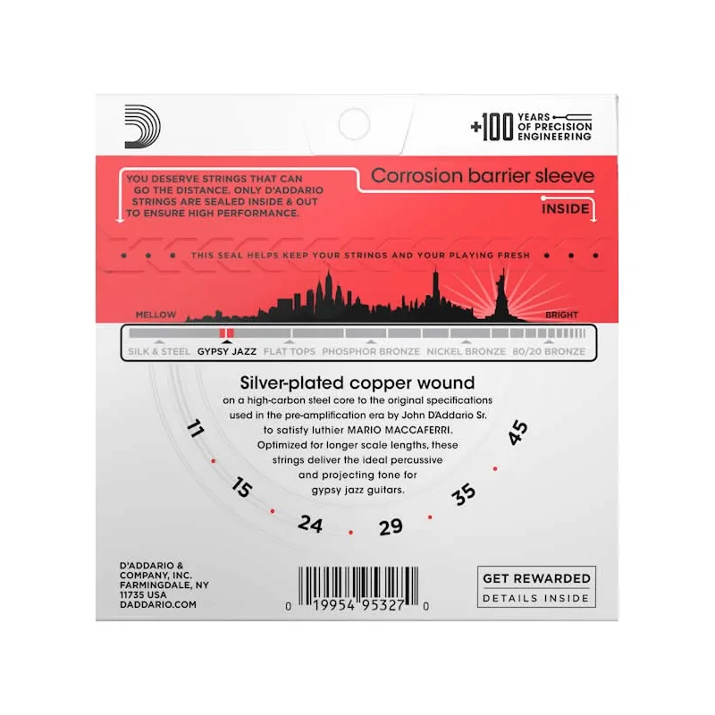 D'Addario EJ83M Medium Ball End 11-45