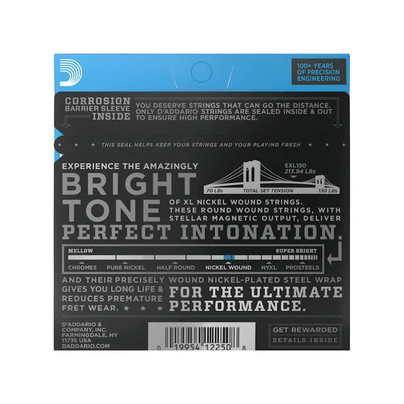 D'Addario EXL150 Regular Light 12-String Electric Guitar