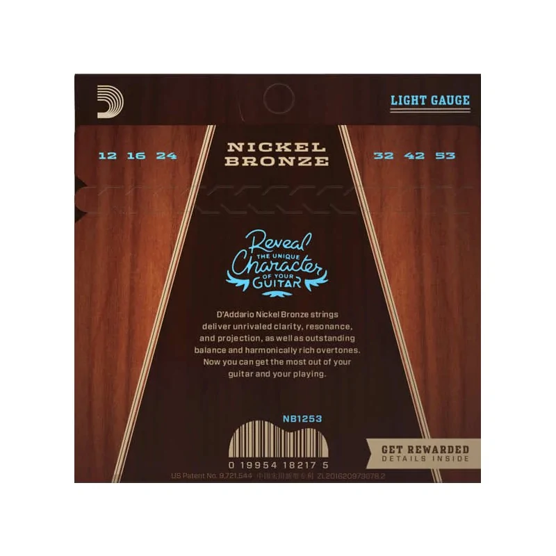 D'Addario NB1253 Regular Light Acoustic 12-53