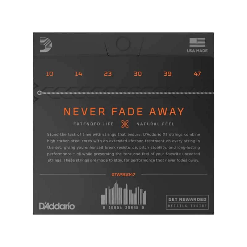 D'Addario XTAPB1047 Extra Light Coated Acoustic