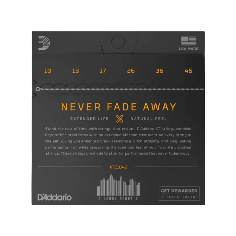 D'Addario XTE1046 Regular Light Coated Electric 10-46