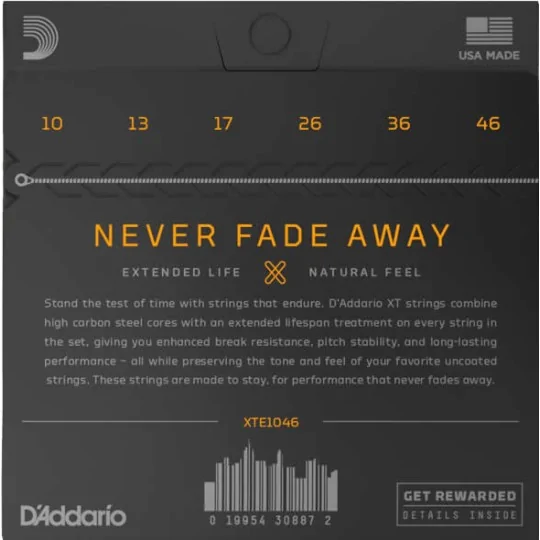 D'Addario XTE1046 Regular Light Coated Electric 10-46