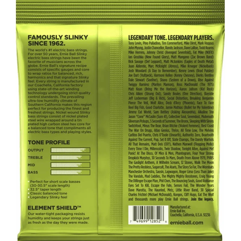 Ernie Ball 2852 Regular Slinky Short Scale 45-105