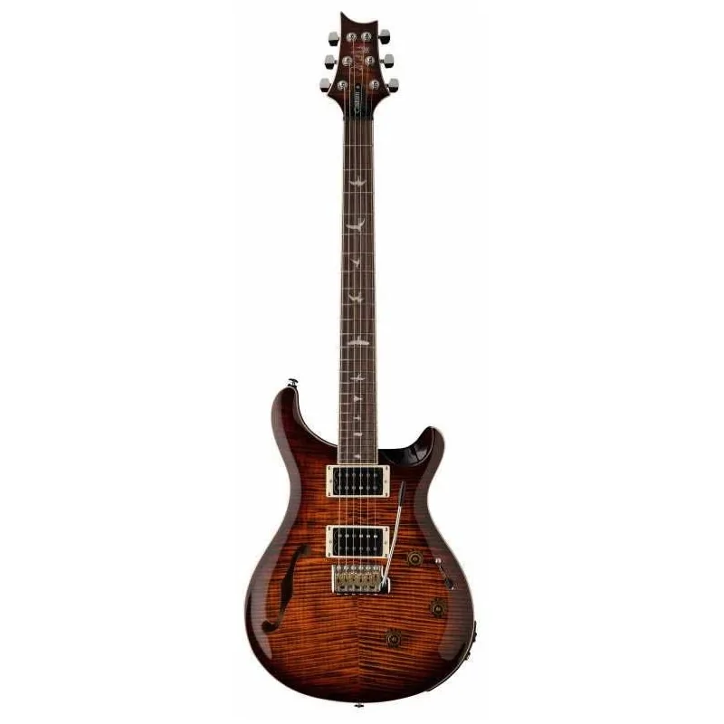 PRS SE Custom 24 Semi-Hollow Piezo Orange Tiger SmokeBurst