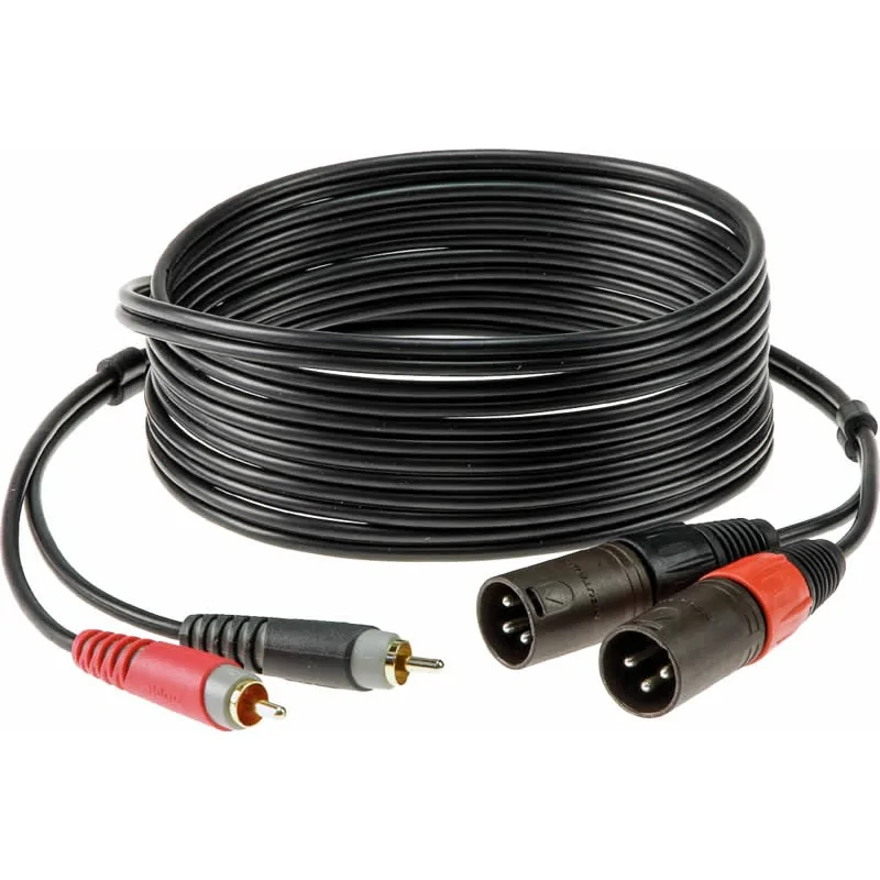 Klotz Câble RCA / XLR Mâle Twin Pro 3 Mètre