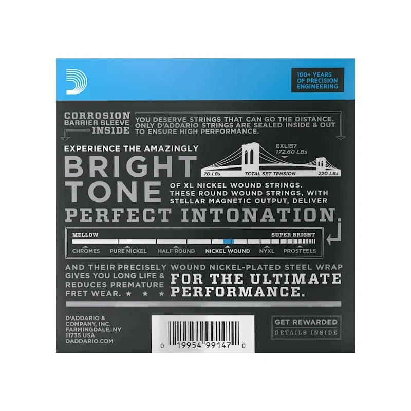 D'Addario EXL157 Medium Baritone 14-68 D'Addario EXL157 Medium Baritone 14-68