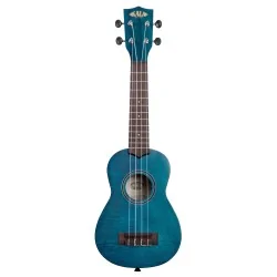 Kala Exotic Mahogany Soprano Transparent Blue