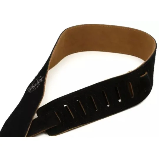 Taylor Strap Embroidered Suede Black