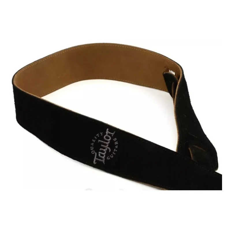 Taylor Strap Embroidered Suede Black